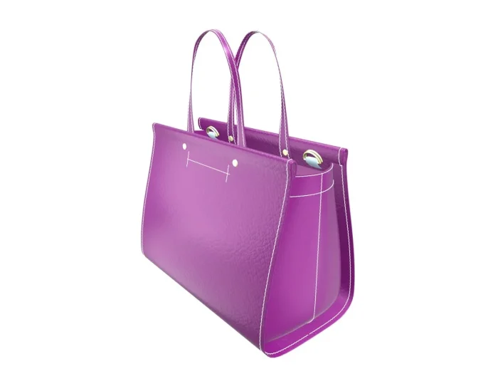 Purple Leather Handbag