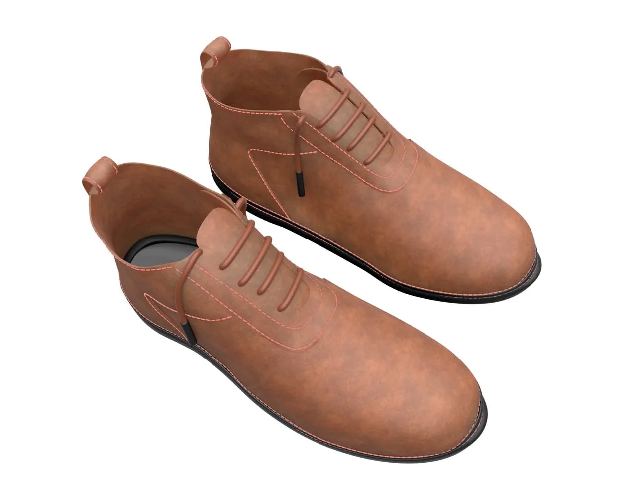 Brown Men Smart Boots - Image 2