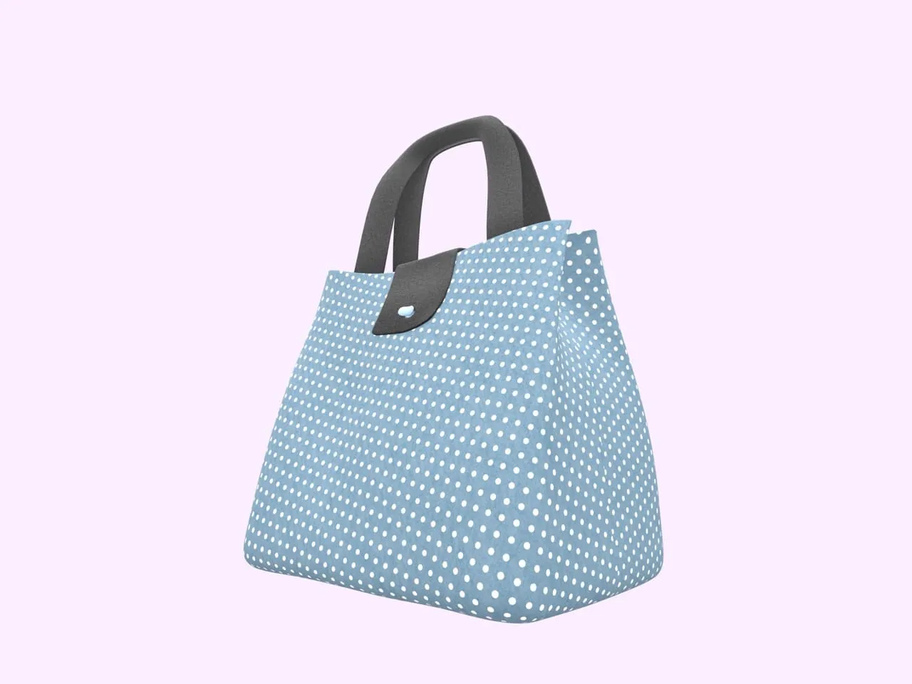 Dotted Blue Lunch Bag