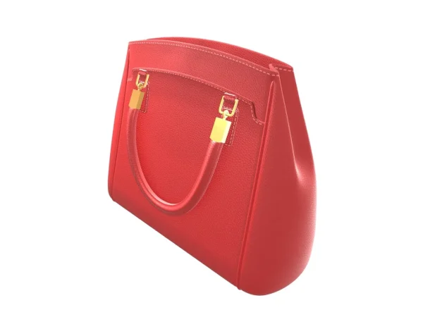 Red Leather Medium Tote Bag - Image 3