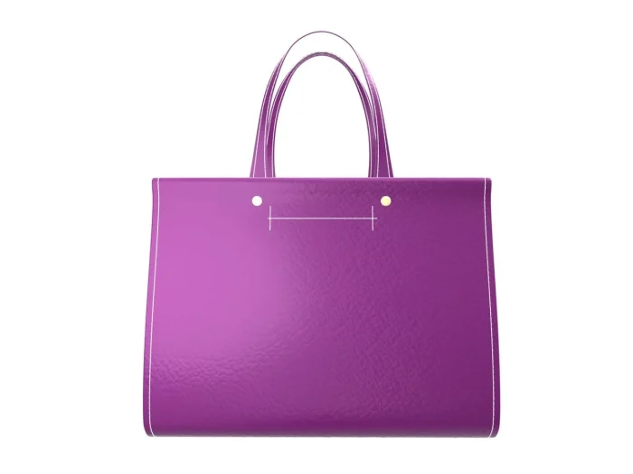 Purple Leather Handbag - Image 2